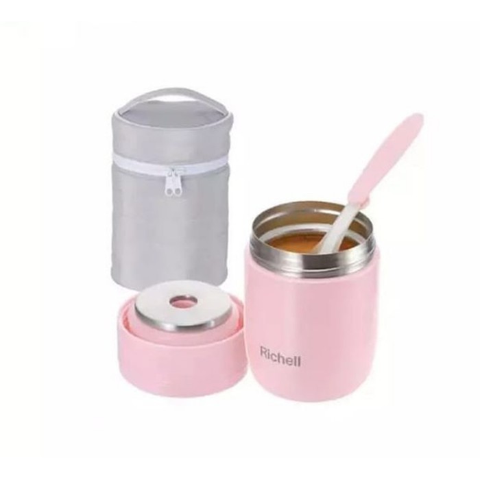 Richell Baby Stainless Steel Jar Thermos Makan Bayi Anak Free Bag