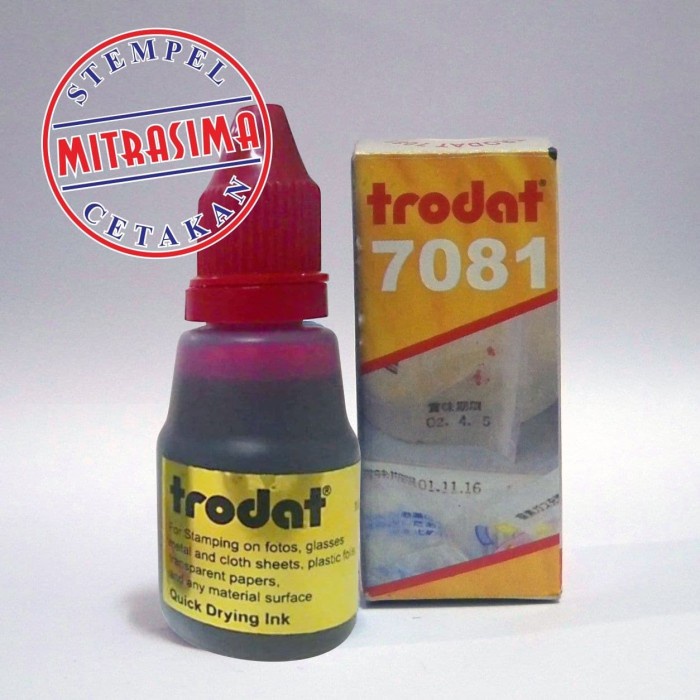 

Hadir Tinta Untuk Plastik, Kaca, Keramik Trodat 7081 Warna Merah Terlaris