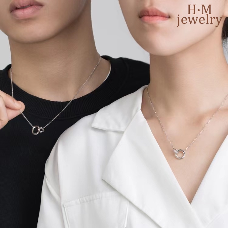 Mobius Kalung Rantai Pasangan / Pria / Wanita Liontin Strip Untuk Hadiah Ulang Tahun 2022