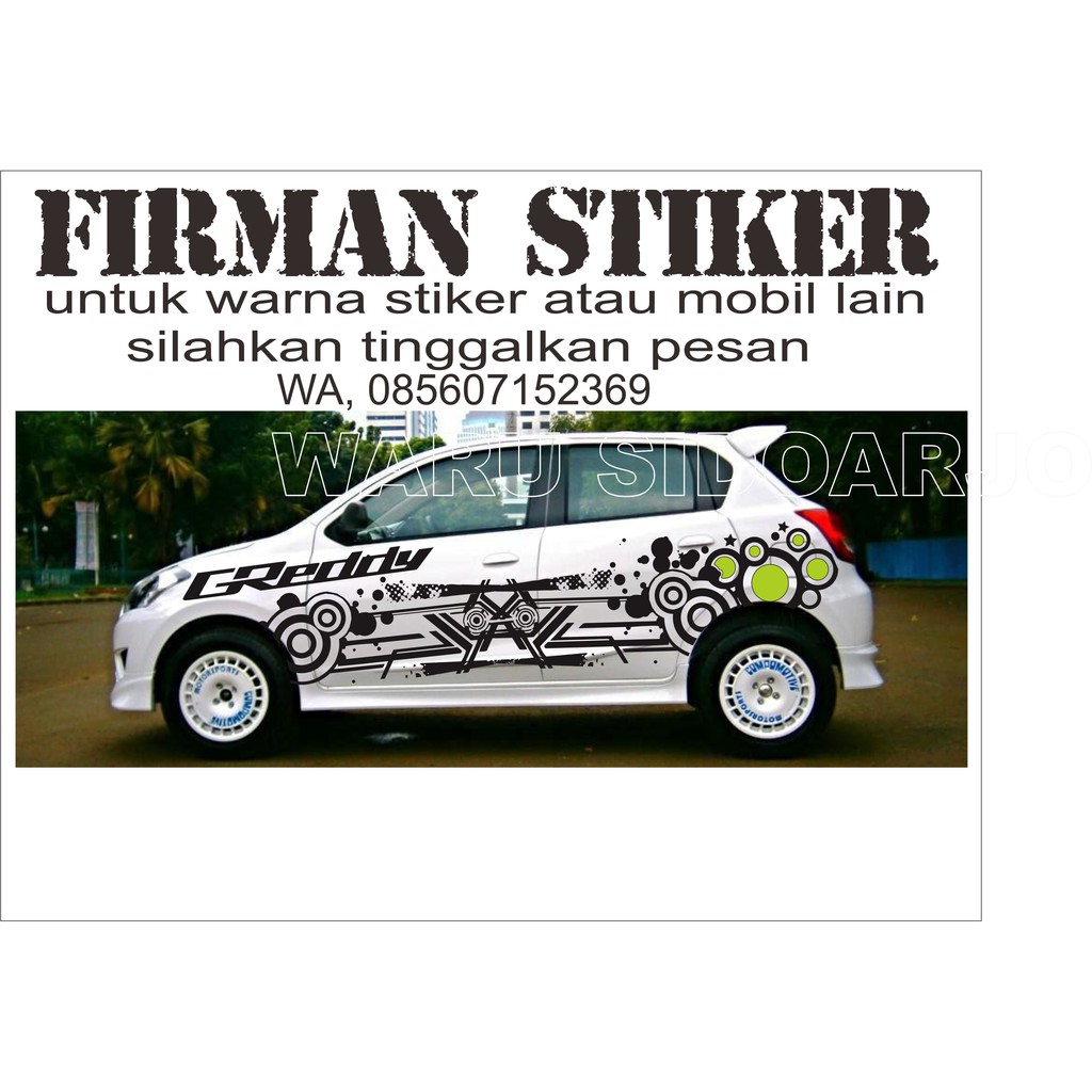 Jual Stiker Mobil Datsun Go 2 Baris Putih DGF Indonesia Shopee Indonesia