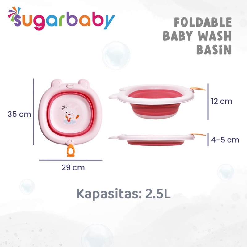 Sugar baby Foldable Baby Wash Basin/Ember Lipat/ Baskom Lipat Serbaguna