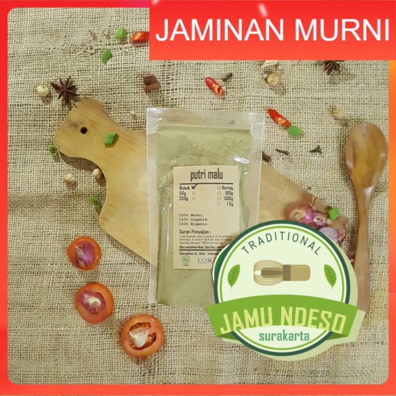 

BUBUK PUTRI MALU 250 GRAM - Mimosa Pudica - MUURNI - JSR - REMPAH