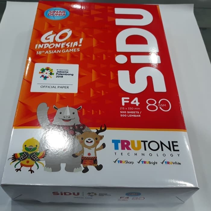 

Eksklusif Kertas HVS Sidu F4 80 gr Garansi