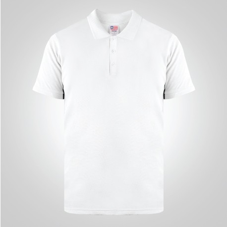 Kaos Polo White Putih New States Apparel Premium Cotton Polo Shirt 8100 NSA