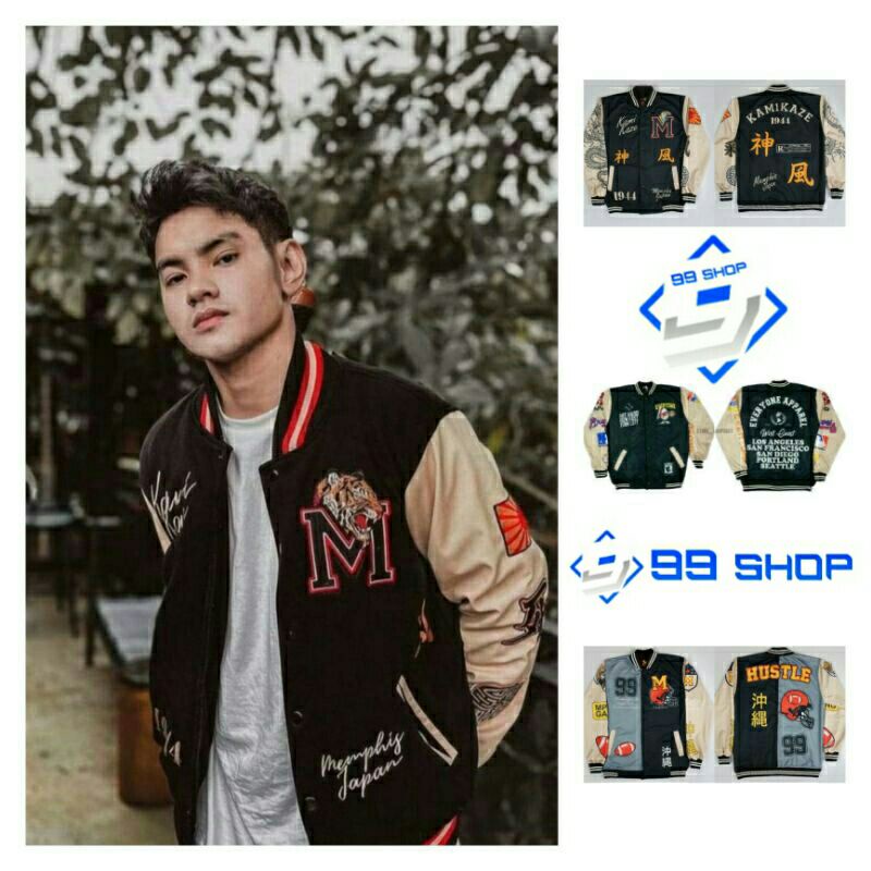 JAKET PRIA JAKET WANITA JAKET BOMBER JAKET BASEBALL JAKET BOMBER BISBOL JAKET BOMBER SUKAJAN JAKET B