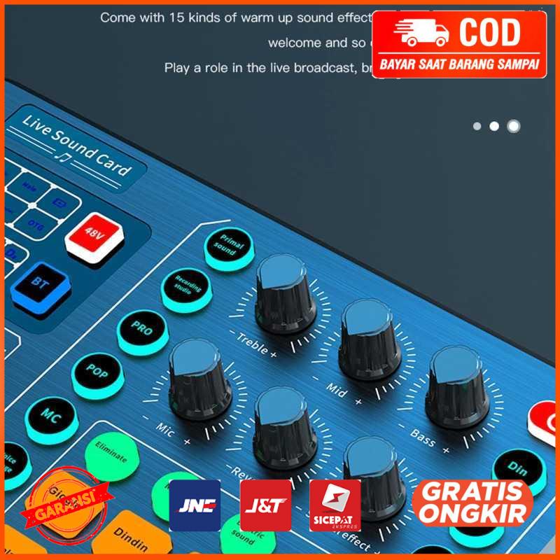 Sound Card External Live Boardcast Audio Mixer Bluetooth M6