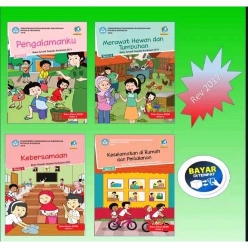 paket khusus paket satu tahun buku siswa tematik terpadu k13 dikbud kelas 2 edisi terbaru