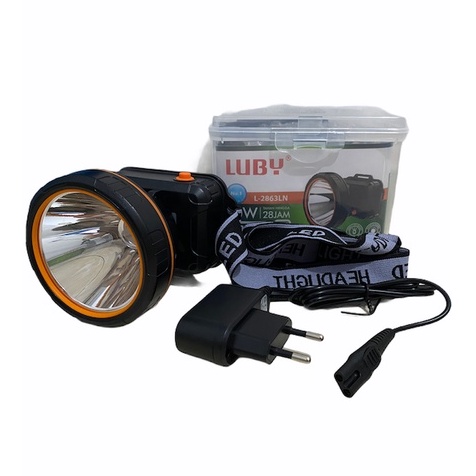 LUBY Senter Kepala 20 Watt L-2863LN Cahaya Putih Super Terang Original