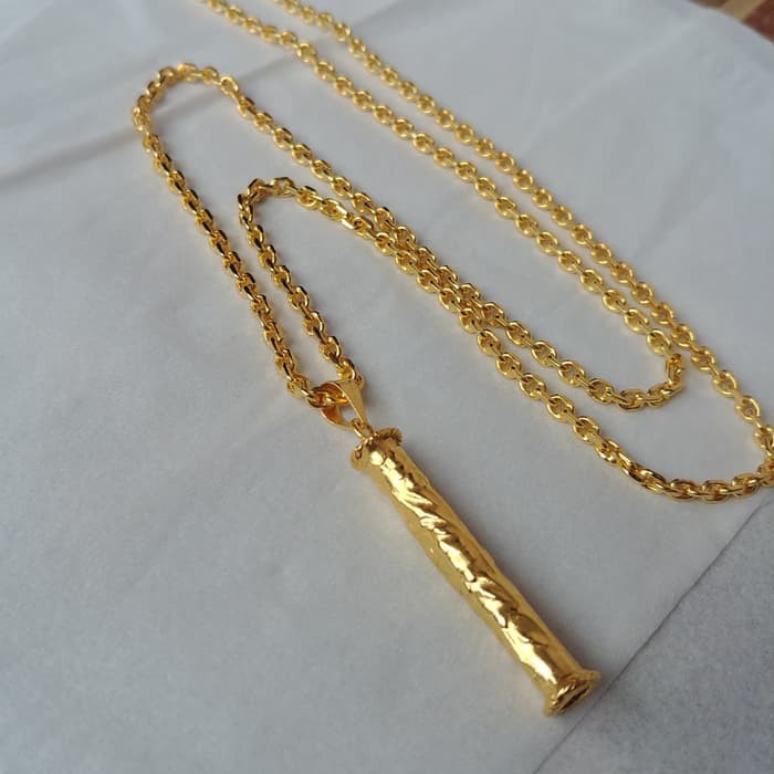 Kalung Bambu Lapis Emas