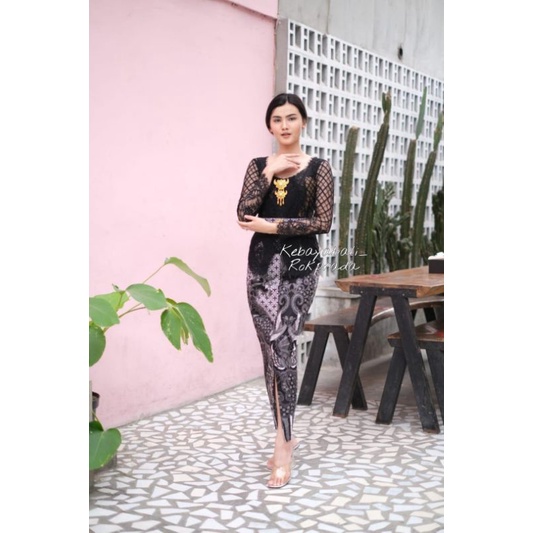 KEBAYABALI KEBAYARAYA KEBAYA MODERN KEBAYA KUTUBARU HITAM MURAH