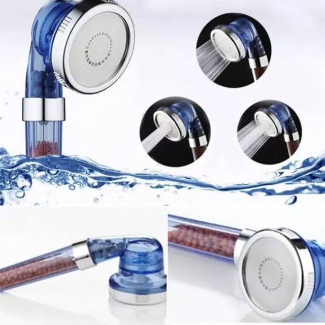 Kepala Shower Ion 3 Mode Tekanan Tinggi Shower Head Ion Rainfall Massage Terlaris