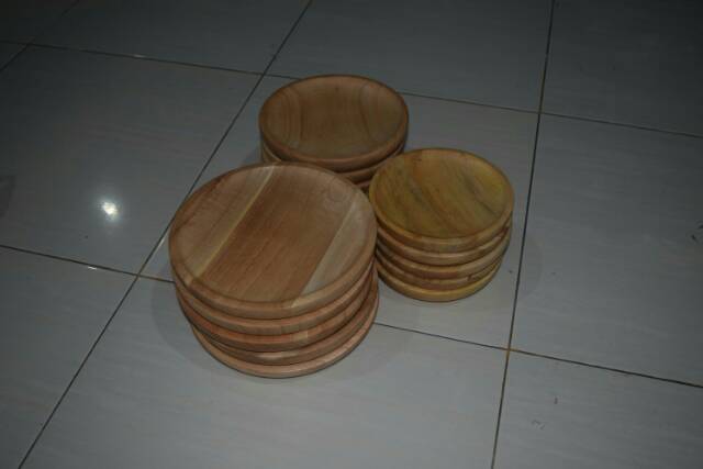 cobek kayu 23cm cobek tempat sambal kayu cobek bulat 23cm