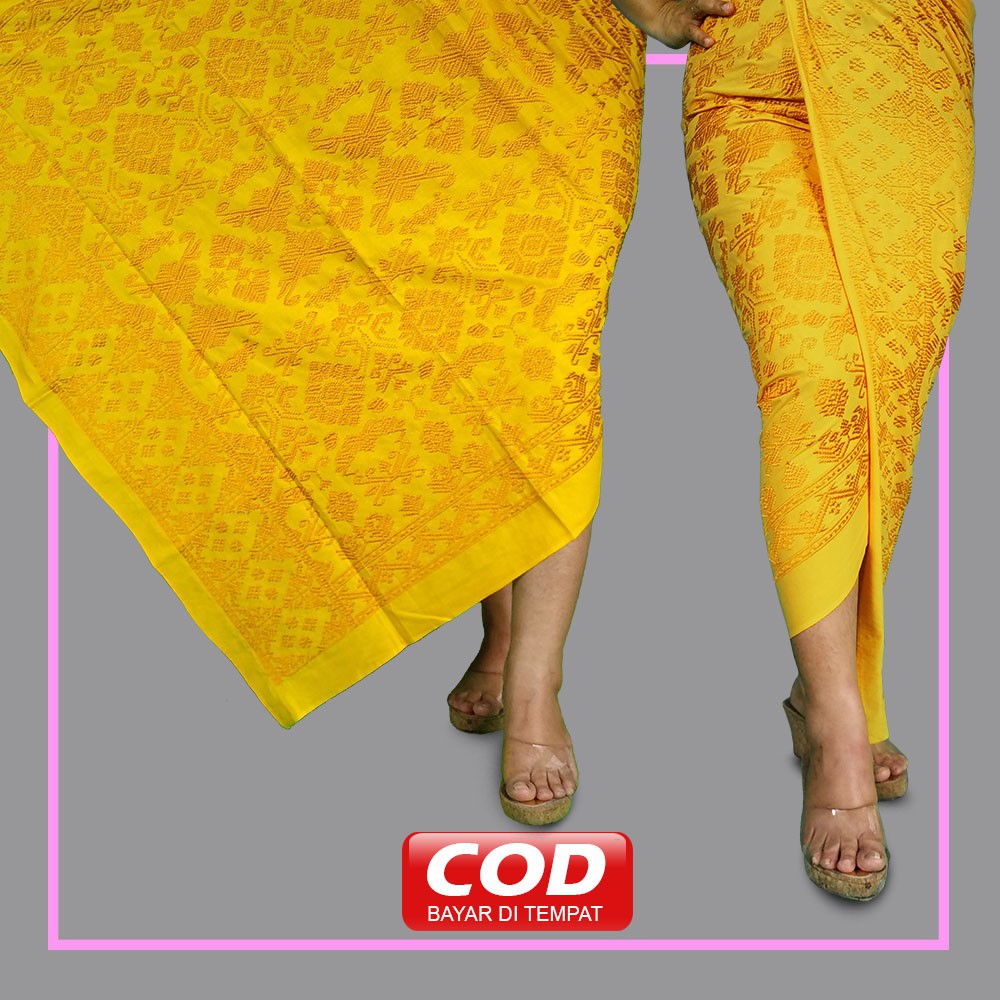 Kain Kamen Rok Pakaian Lilit Songket Saput Udeng Bordir Adat Bali Bawahan Kebaya Wanita Pria Murah