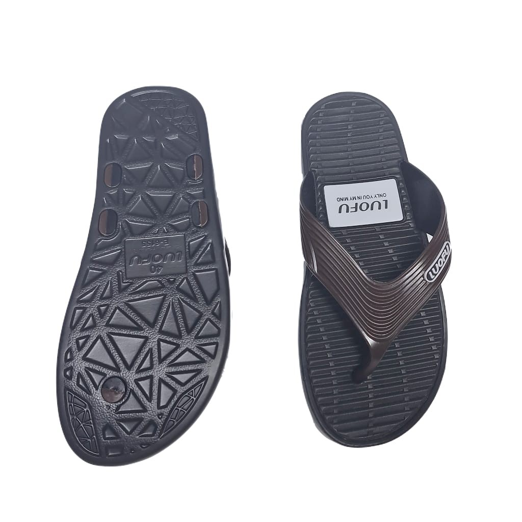 LUOFU ORIGINAL sandal karet empuk murah cowok jepit sendal japit cowok import E6155A3