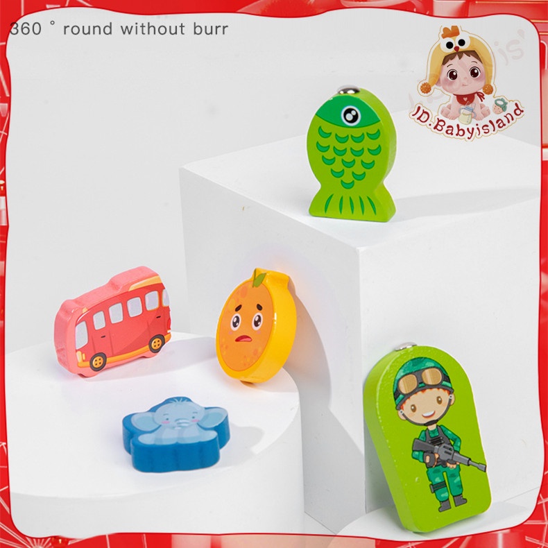 Mainan Edukasi 10 IN 1 Puzzle Kayu Anak Huruf dan Angka Pancing Ikan Montessori Wooden Toys