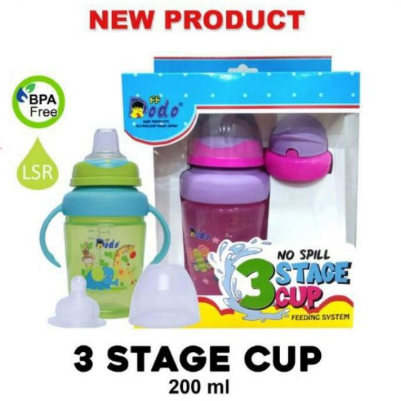 DODO 3 STAGE CUP FEEDING SYSTEM/ BOTOL SUSU/ BOTOL MINUM/ CANGKIR ANAK