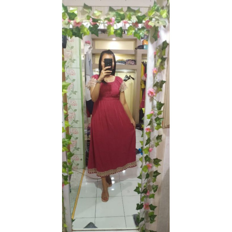 daster smoke daster arab daster renda daster batik daster pekalongan daster COD bayar ditempet-7