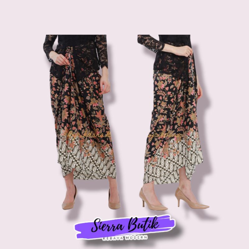 Rok Kebaya // Rok lilit // kain lilit batik // rok serut // rok lilit batik bugenvil hitam // Bawaha Rok Kebaya Moderen Mewah // Rok Kebaya Bahan Semi Sutra Lembut Terbaru