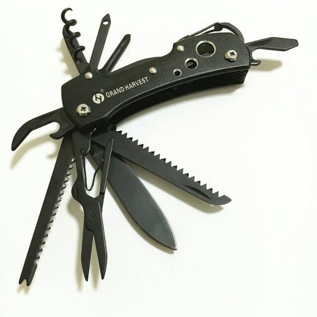 Pisau Lipat Multifungsi Titanium Swiss Knife | Shopee ...
