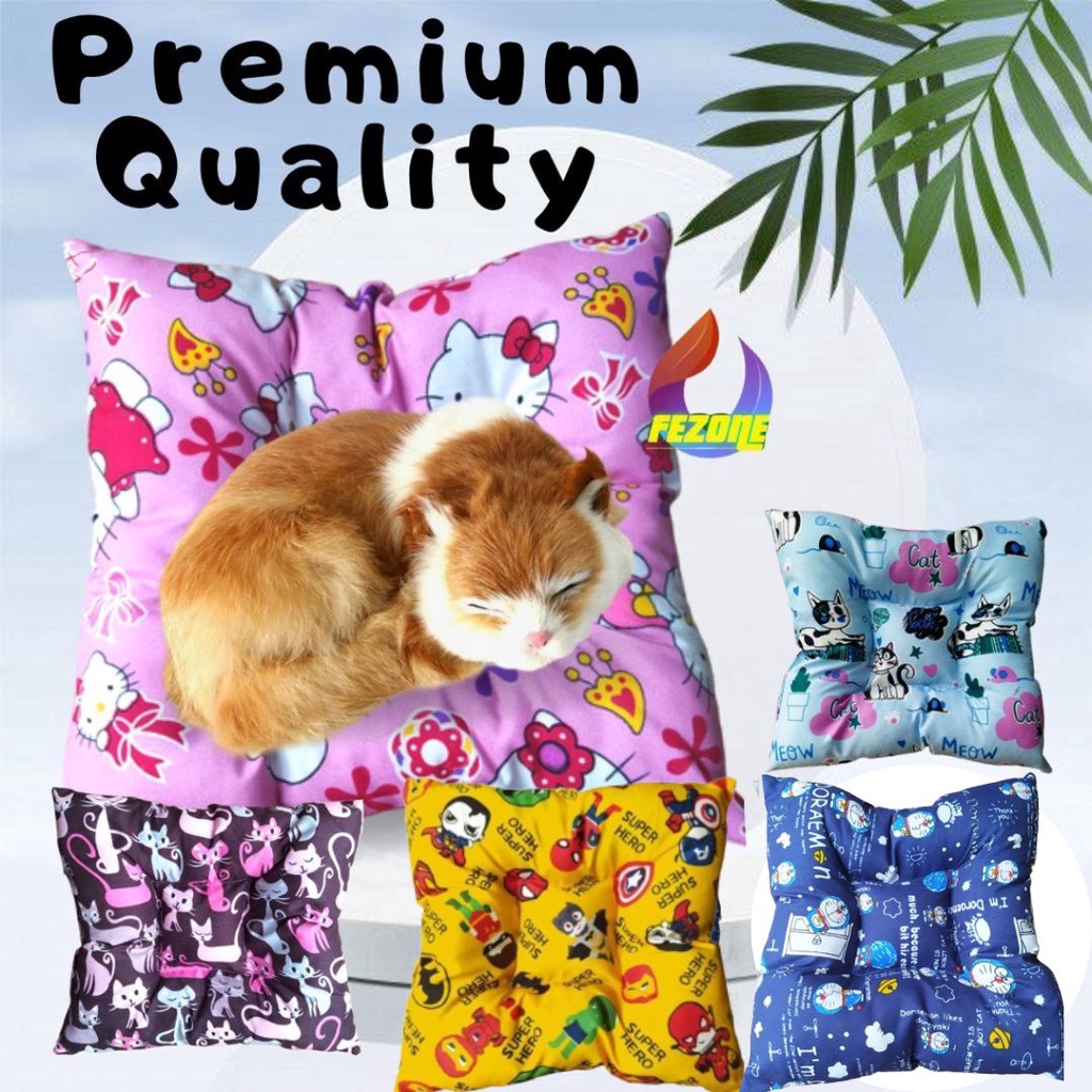 Kasur Kucing Empuk Premium Bantal Matras Alas Tilam Tempat Tidur Aksesoris Hewan Anjing Kucing Pet Bed Stuff Lebih Tebal  FEZONE