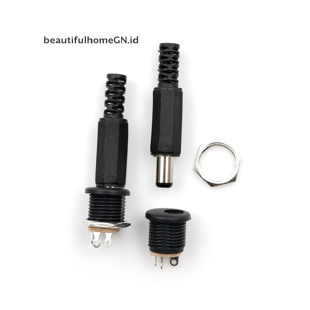 10 Pcs Konektor Sekrup Power Plug DC Male Female Ukuran 5.5mm x 2.1mm