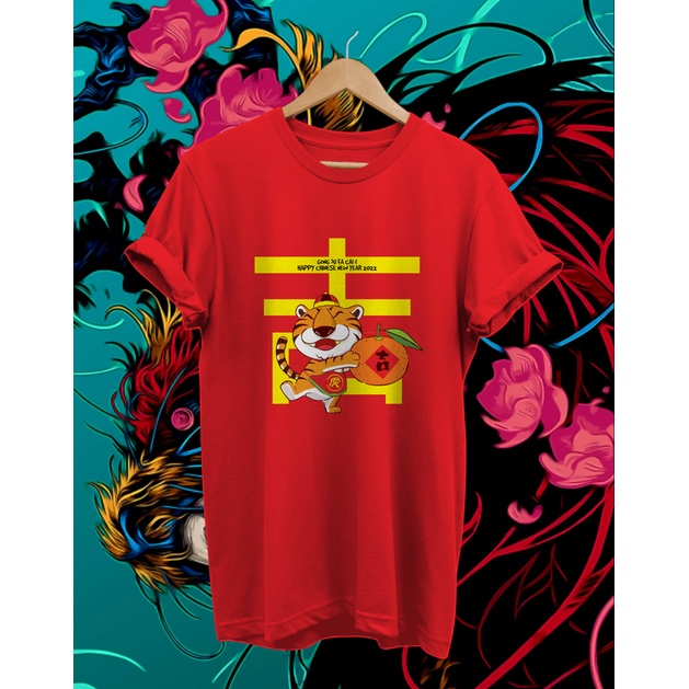 KAOS IMLEK SINCIA TIGER MACAN LUCU PEGANG JERUK YEAR OF THE TIGER KAOS SINCIA