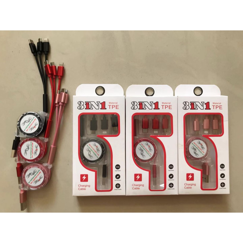 3 in 1  USB cable  charge data