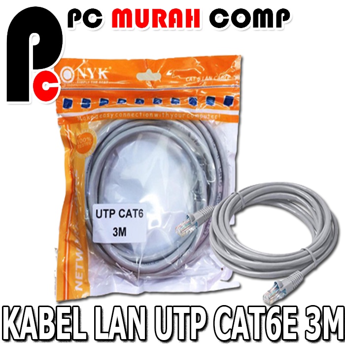 NYK Kabel LAN UTP Cat 6 RJ45 3M, 5M &amp; 10M