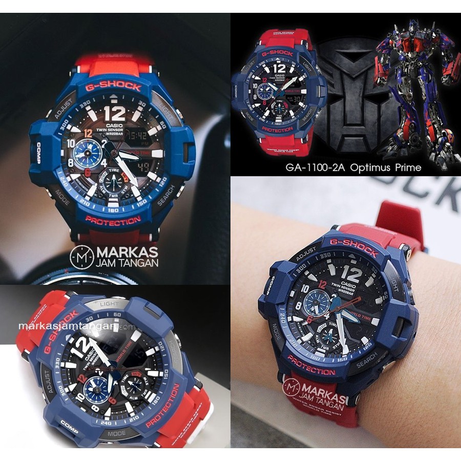 Jam Tangan Pria Casio G-Shock GA1100 / GA-1100 AutoLight Suhu Kompas Aktif Watch ORIGINAL