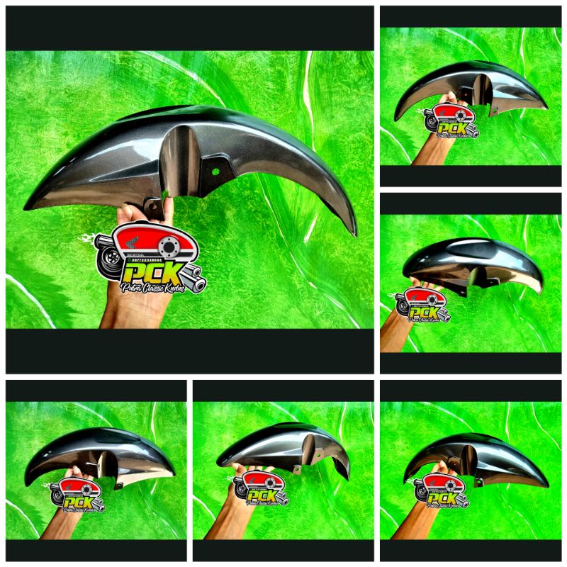 Slebor Spakbor depan Satria FU 150 old lama 2005-2014 warna abu abu