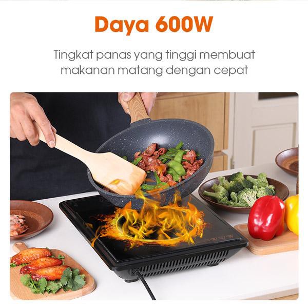 SAMONO WS-01 600W Smart Touch Electric Stove 3D Wateproof Kompor Listrik Induksi Orange