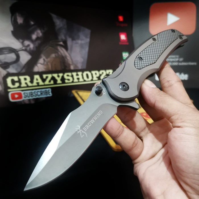Pisau Lipat Browning X46 / Pisau Lipat / Survival Kit