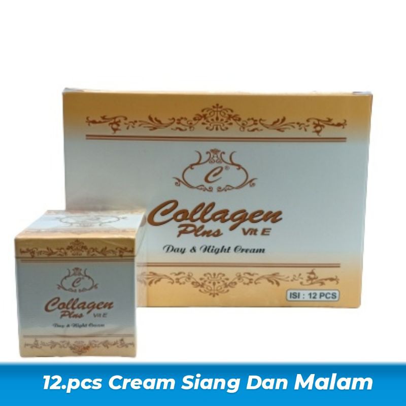 12 Pcs Cream Collagen Original Vs Temulawak Siang Dan Malam // Lusinan