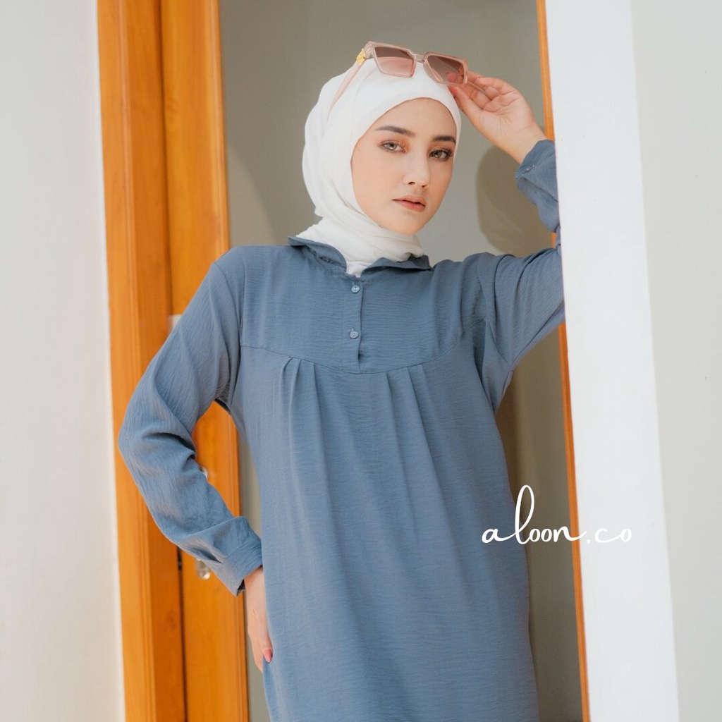 Ayana One Set Tunik Bahan Crinkle Airflow Busui Friendly – One Set Wanita Premium – Set Wanita