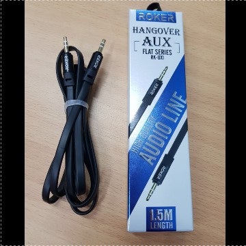 Kabel Audio ROKER Hangover FLAT Series RK-UX1 ORIGINAL AUX Cable 3.5mm Audio Line 1.5M