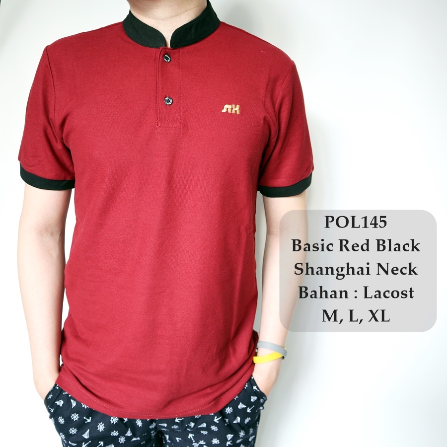 Kaos Berkerah Cowok Polos / Polo Shirt Casual Pria / Kaos Polo Lengan Pendek Hits Gaul 145