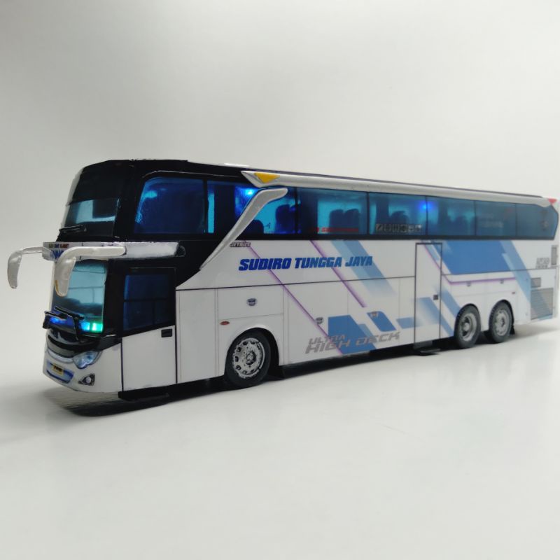 Miniatur bus SUDIRO TUNGGA JAYA ANNO UHD Full Lampu