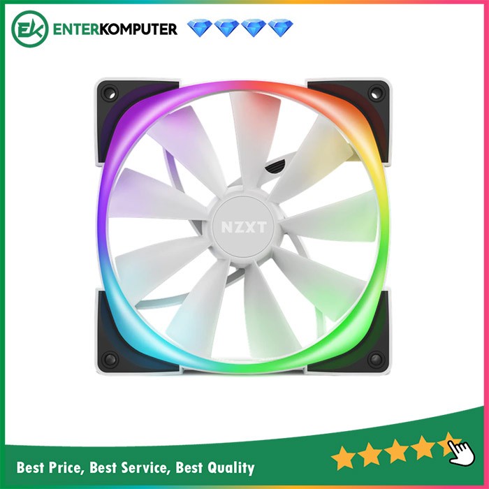 NZXT Aer RGB 2 White Edition Single Pack 140mm / Fan Casing 14cm