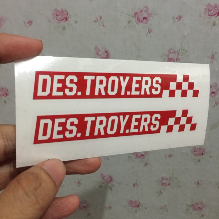 CUTTING STICKER FRAME SEPEDA ELEMENT LOGO TROY DESTROYERS ver 2
