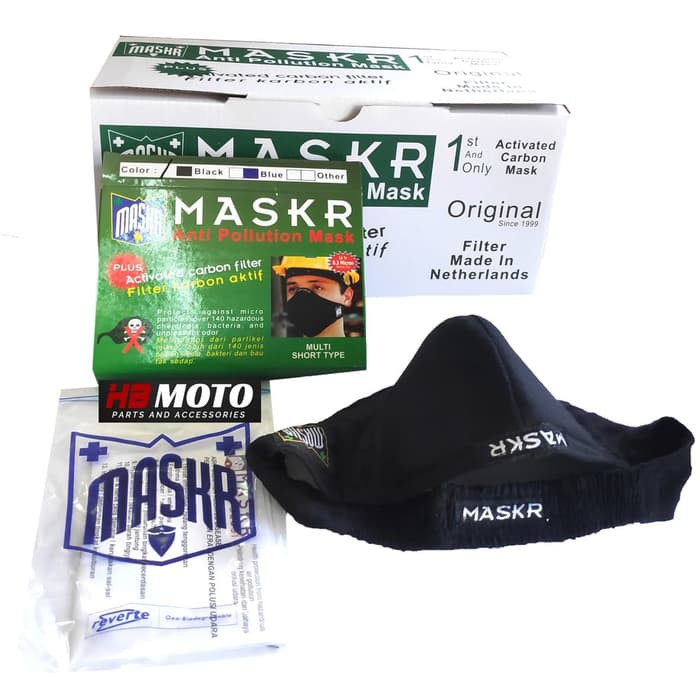 ORIGINAL MASKER Filter Carbon MASKR Short Pendek Safety Motor Biker anti partikel mikro