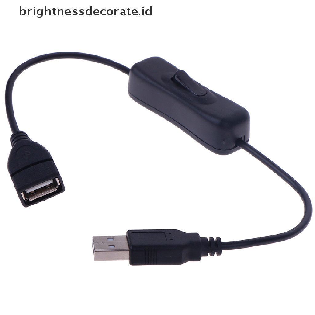 1pc Kabel Extension Usb 2.0 A Male To Female Dengan On / Off