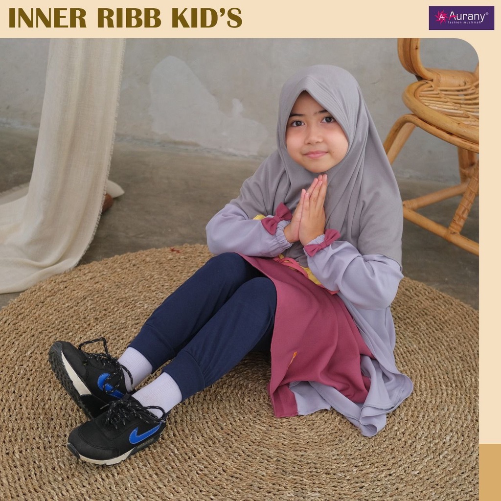 AURANY Celana Inner Kids Model RIB Legging Anak Dalaman Gamis Leging