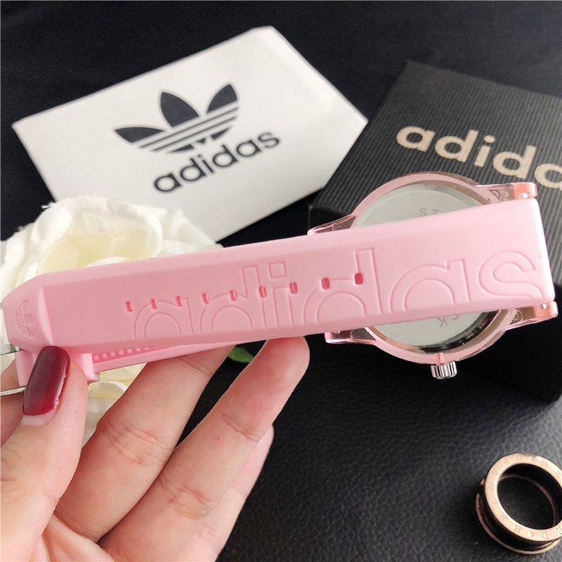 [BEST SELLER] [TERMURAH]Adidas Crystal Transparan Jam Tangan Wanita Rubber Strap