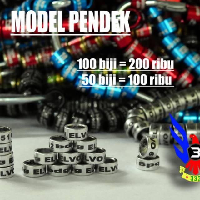 Ring model pendek/pendamping untuk merpati bahan baja