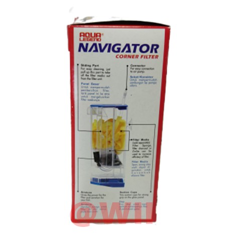 AQUA LEGEND NAVIGATOR CORNER FILTER SUDUT INTERNAL AQUARIUM AQUASCAPE