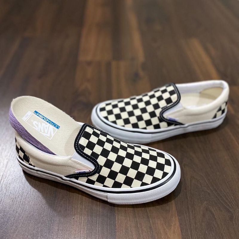Sepatu Pria Vans Original || Vans Slip On Pro Checkerboard Original