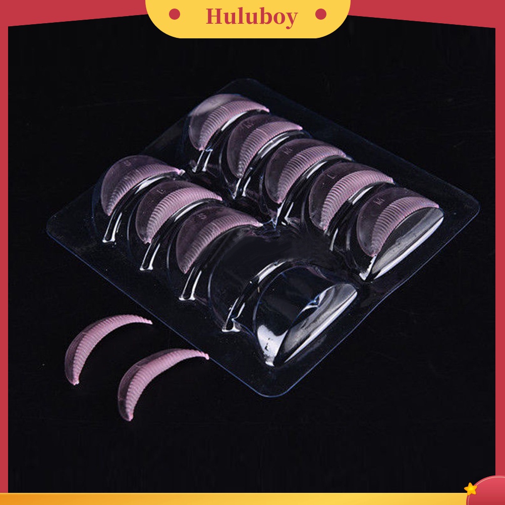 Huluboy Huluboy♡ 10 Pcs Bantalan Penjepit Bulu Mata Palsu Bahan Silikon