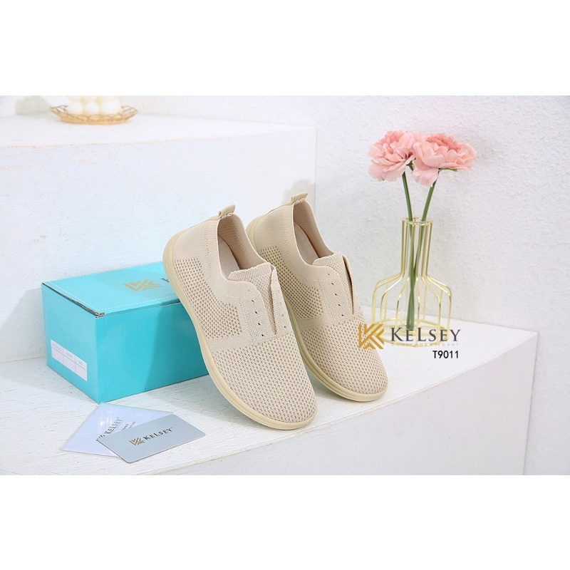 Kelsey Sepatu Flyknit Flat Shoes Wanita T9011 Sepatu Flat Wanita