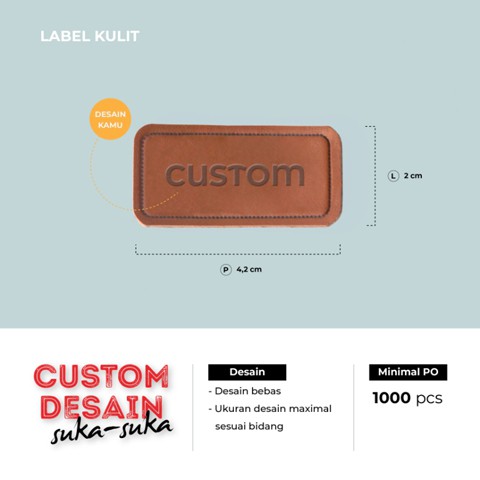 

Label Kulit Segi Empat 4.2 x 2 cm CST 810