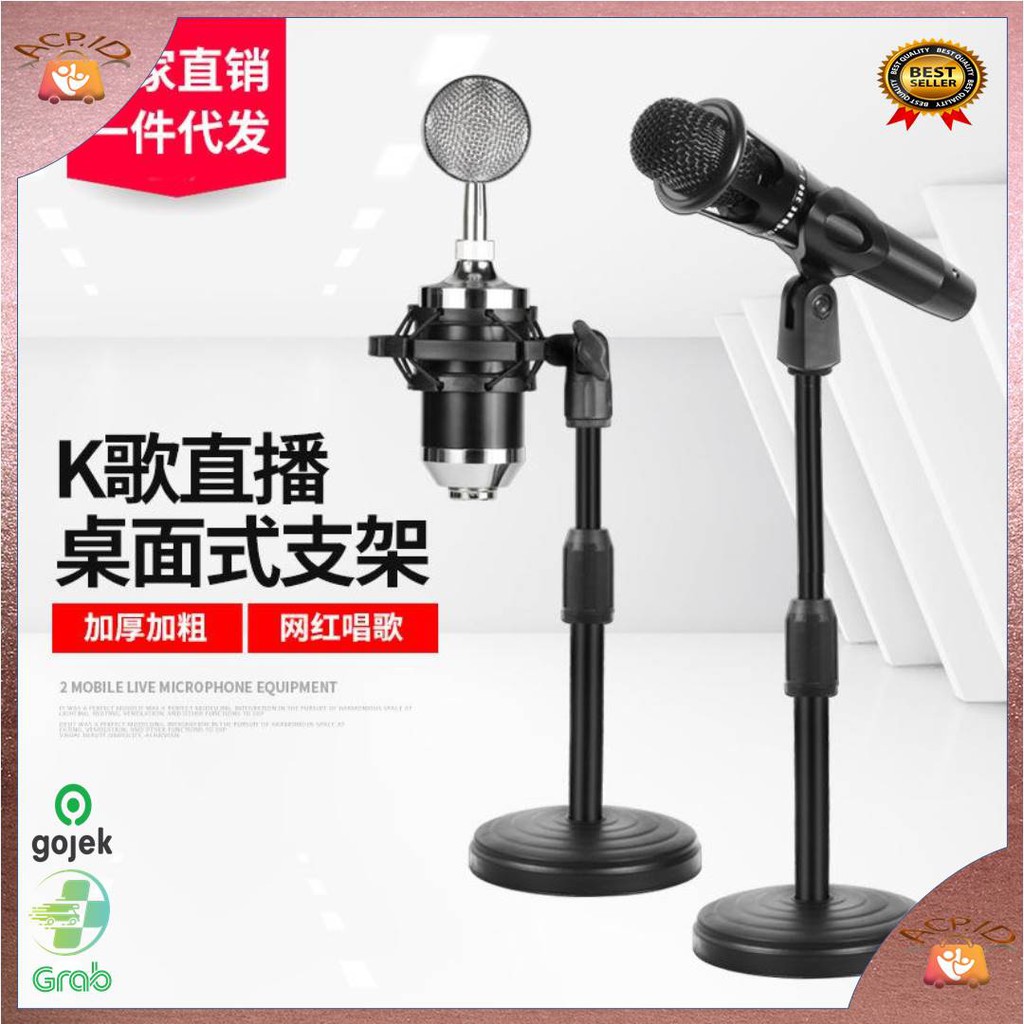 {ACP.ID} STAND MIC MEJA PODIUM HD 26 / MICROPHONE HOLDER / STAND MIC HOLDER PODIUM VIDEO NEW